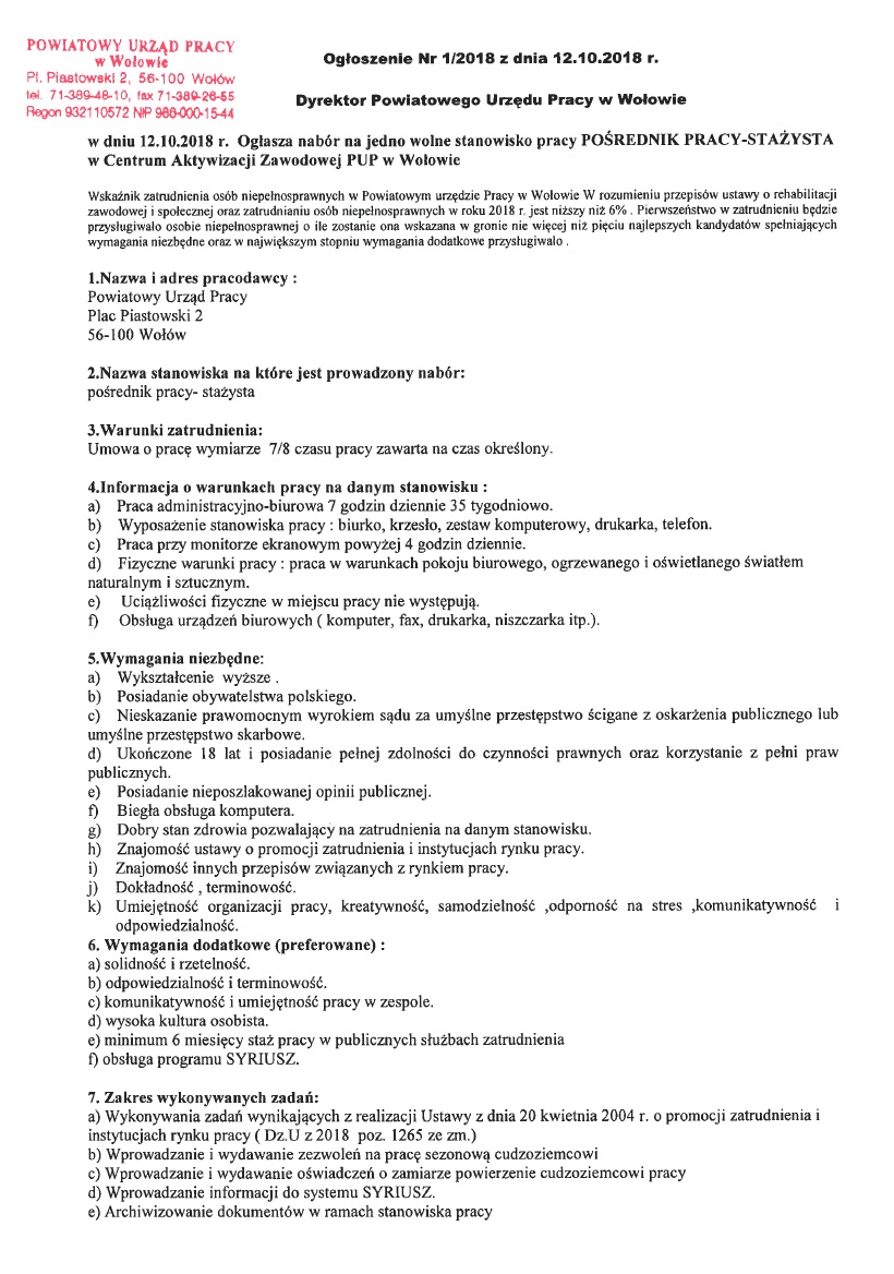 ogłoszenie o naborze
